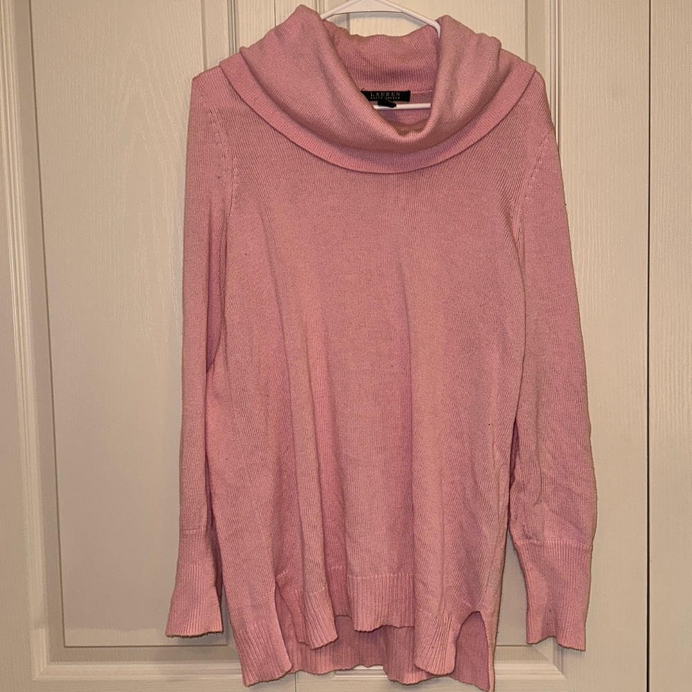 Ralph Lauren Pink Large Turtle Neck Sweater